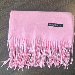 Drapberry Pink Fringe Scarf